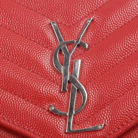 ♥️Saint Laurent Paris Envelope Red Small Leather Shoulder Bag♥️ - Picture 13 of 16